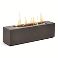 Modern Rectangular Concrete Fire Bowl （no alcohol）– Portable Tabletop Fire Pit with Full Accessory Set