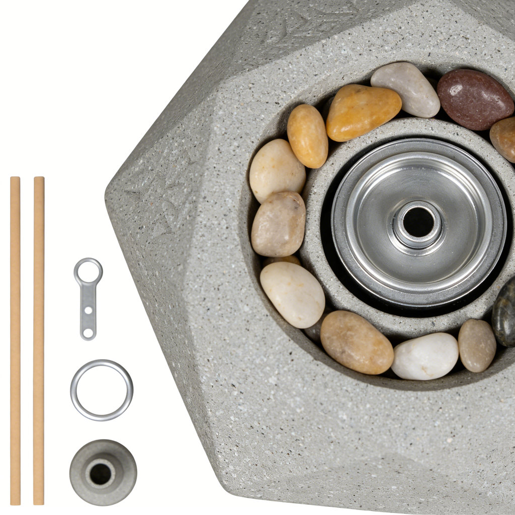 Modern Black Tabletop Fire Bowl（no alcohol） – 29x25x12.5cm Portable Ethanol Fire Pit