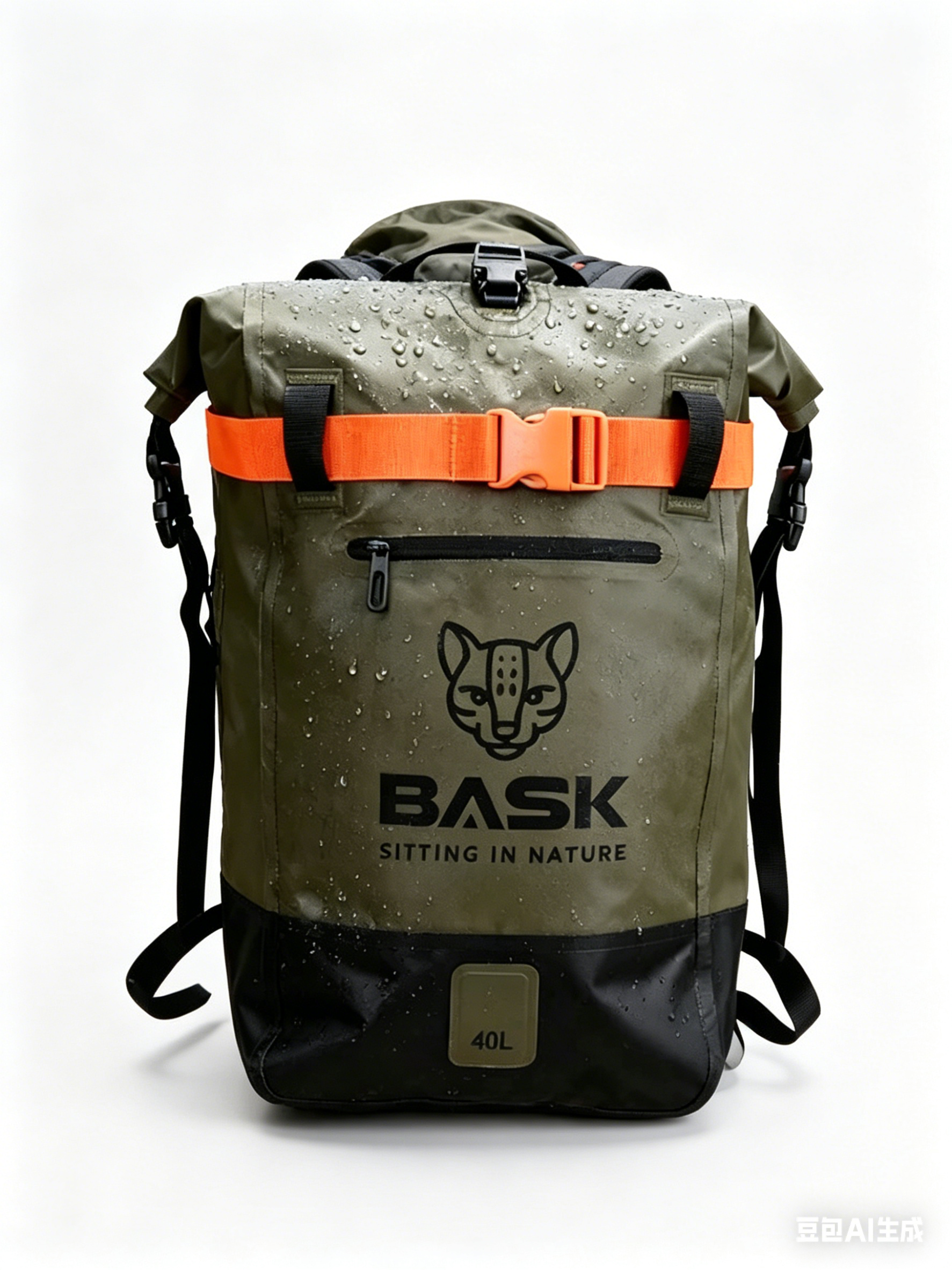 Waterproof Backpack, 40L Large Capacity, Splash-Resistant, Outdoor Adventure, Long-Distance Hiking Pack
