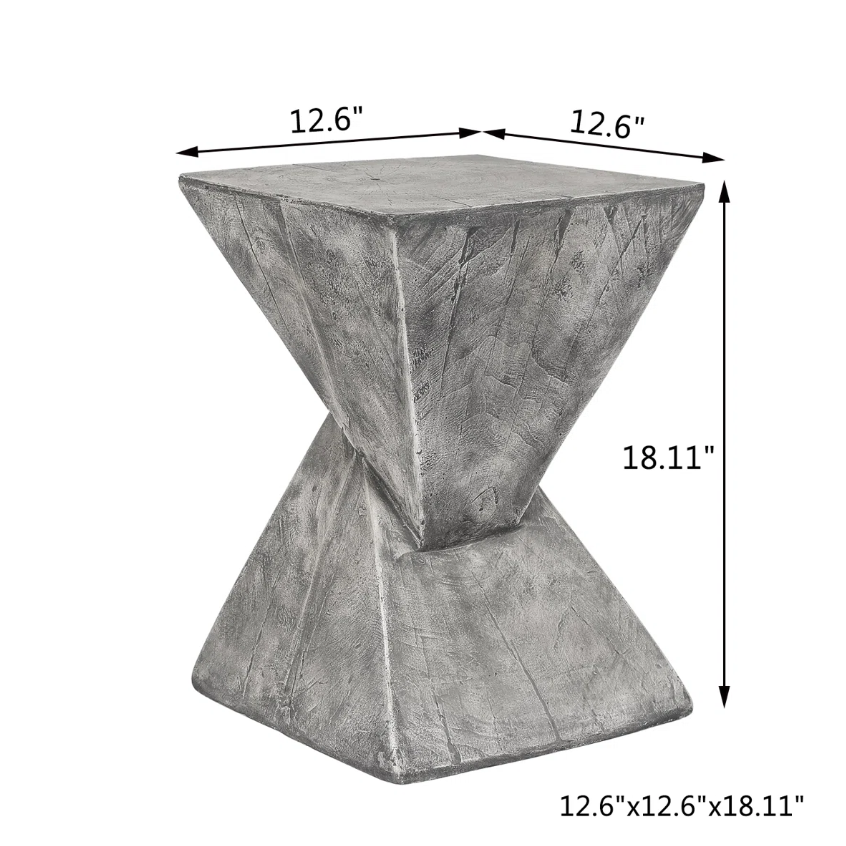 Heart Soars MGO Side Table Nordt Square Outdoor Side Table, 12.6'' in. W 12.6'' in. D