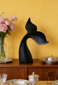 Dolphin Tail Abstract Sculpture | 21×11.5×23.3 CM | Modern Black Home Decor 🖤