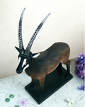 African Antelope Sculpture | Realistic Wildlife Figurine | Rustic Safari-Inspired Home Decor