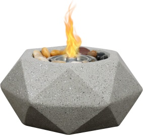 Modern Black Tabletop Fire Bowl（no alcohol） – 29x25x12.5cm Portable Ethanol Fire Pit