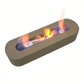 Modern Low-Profile Concrete Fire Bowl（no alcohol） – Portable Tabletop Fire Pit with Cotton Wick