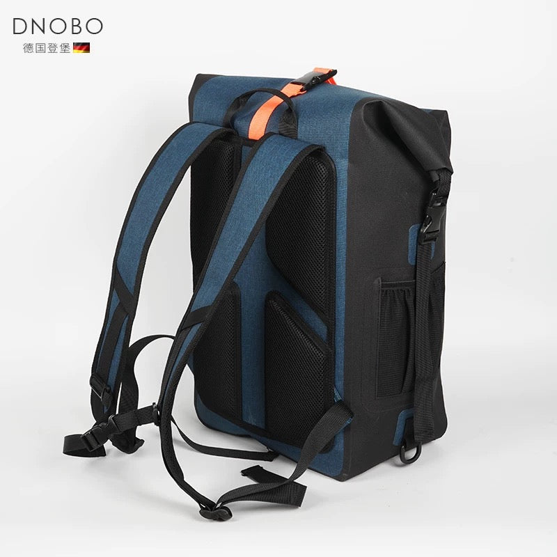 Outdoor Waterproof Backpack, 26L, Lightweight, PVC, Roll-Top Closure, Adjustable Padded Shoulder Straps, for Cycling, Hiking, and Travel
