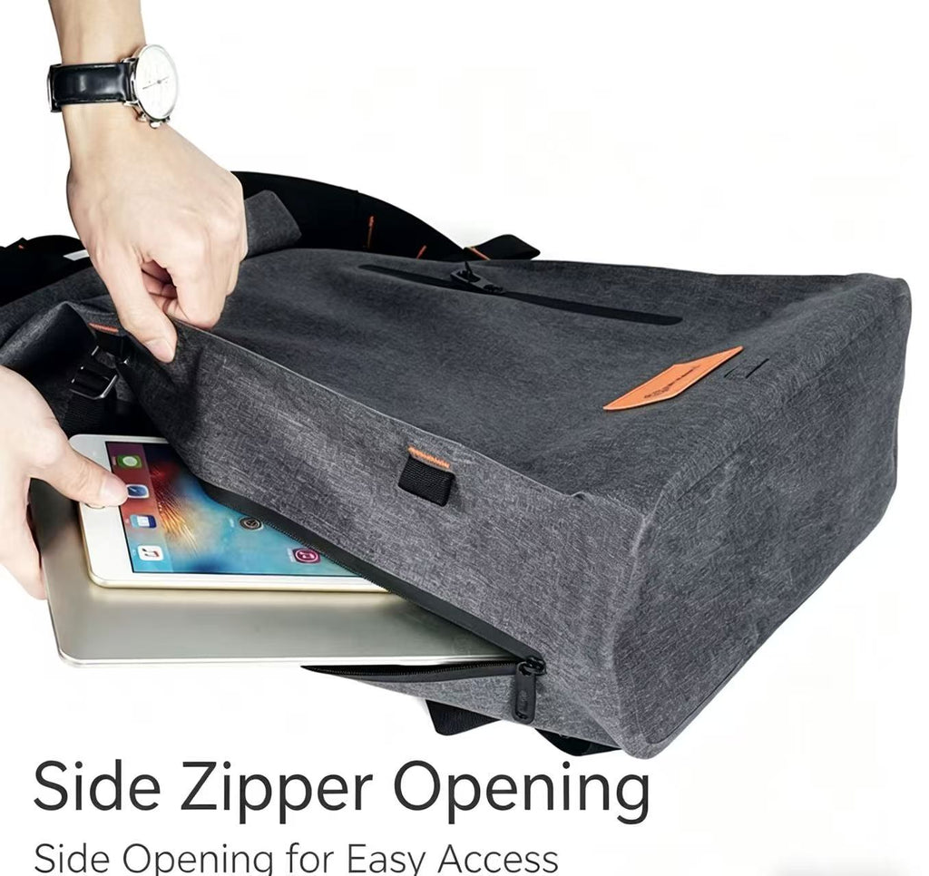 Dnobo Outdoor Waterproof Roll-Top Backpack, 20L, Commuter Travel Casual Bag, Fits 15.6 Inch Laptop, Dual Shoulder Strap
