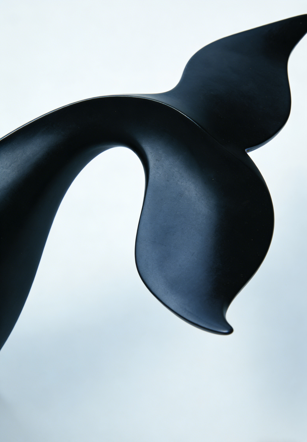 Dolphin Tail Abstract Sculpture | 21×11.5×23.3 CM | Modern Black Home Decor 🖤