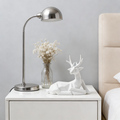 Heart Soars White Geometric Deer Sculpture Figurine, Modern Minimalist Home Decor, 26.8x8.5x25.5 CM