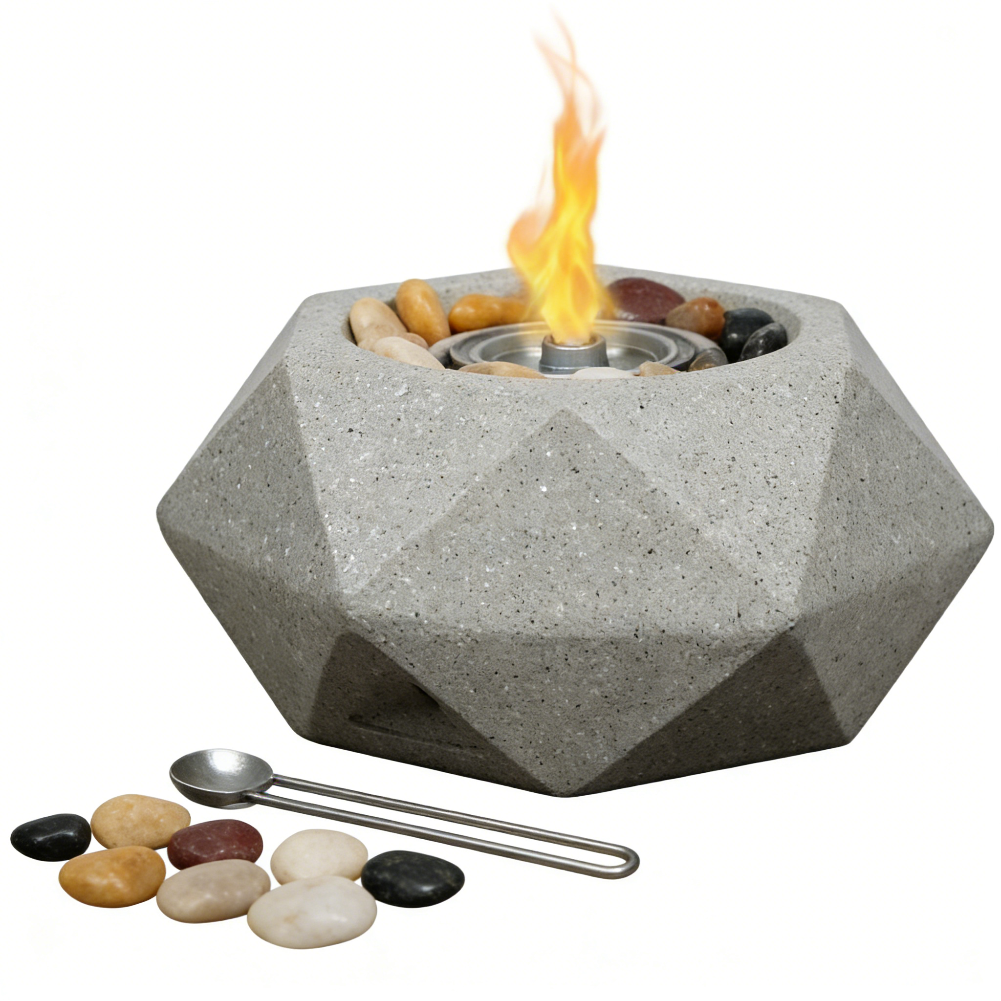 Modern Black Tabletop Fire Bowl（no alcohol） – 29x25x12.5cm Portable Ethanol Fire Pit