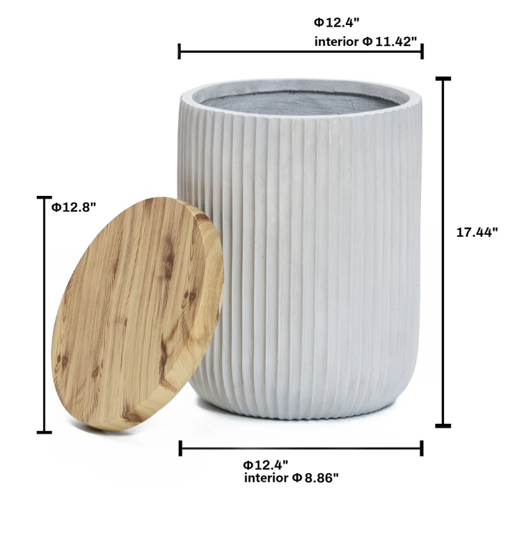 Heart Soars MGO Side Table with Storage Tommen Cement Outdoor Side, End Table with Storage, Outdoor Accent Table, Housewarming Gifts