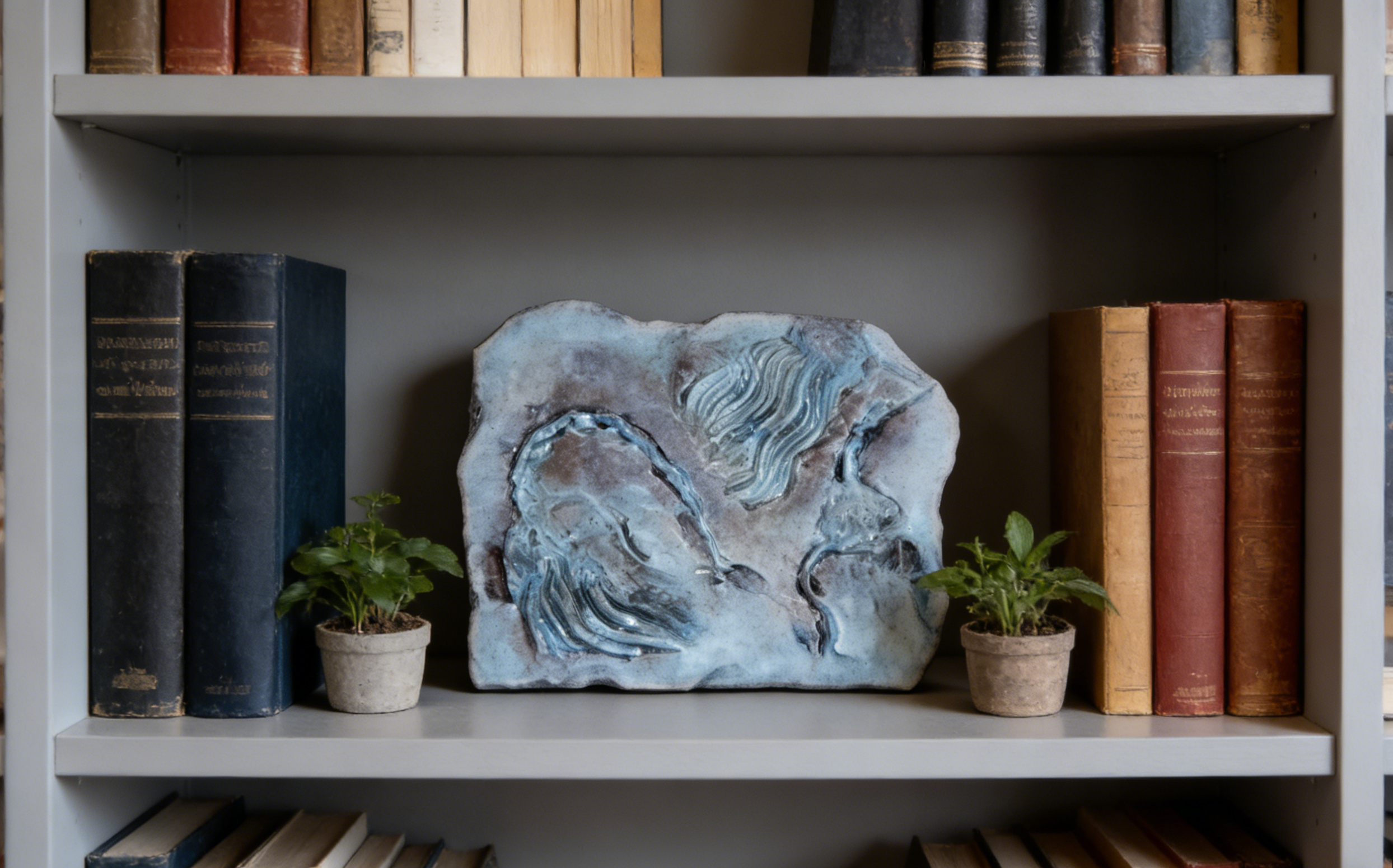 Fossil-Inspired Wall Plaque | 43×5×32.5 CM | Rustic Home Decor Accent 🪨