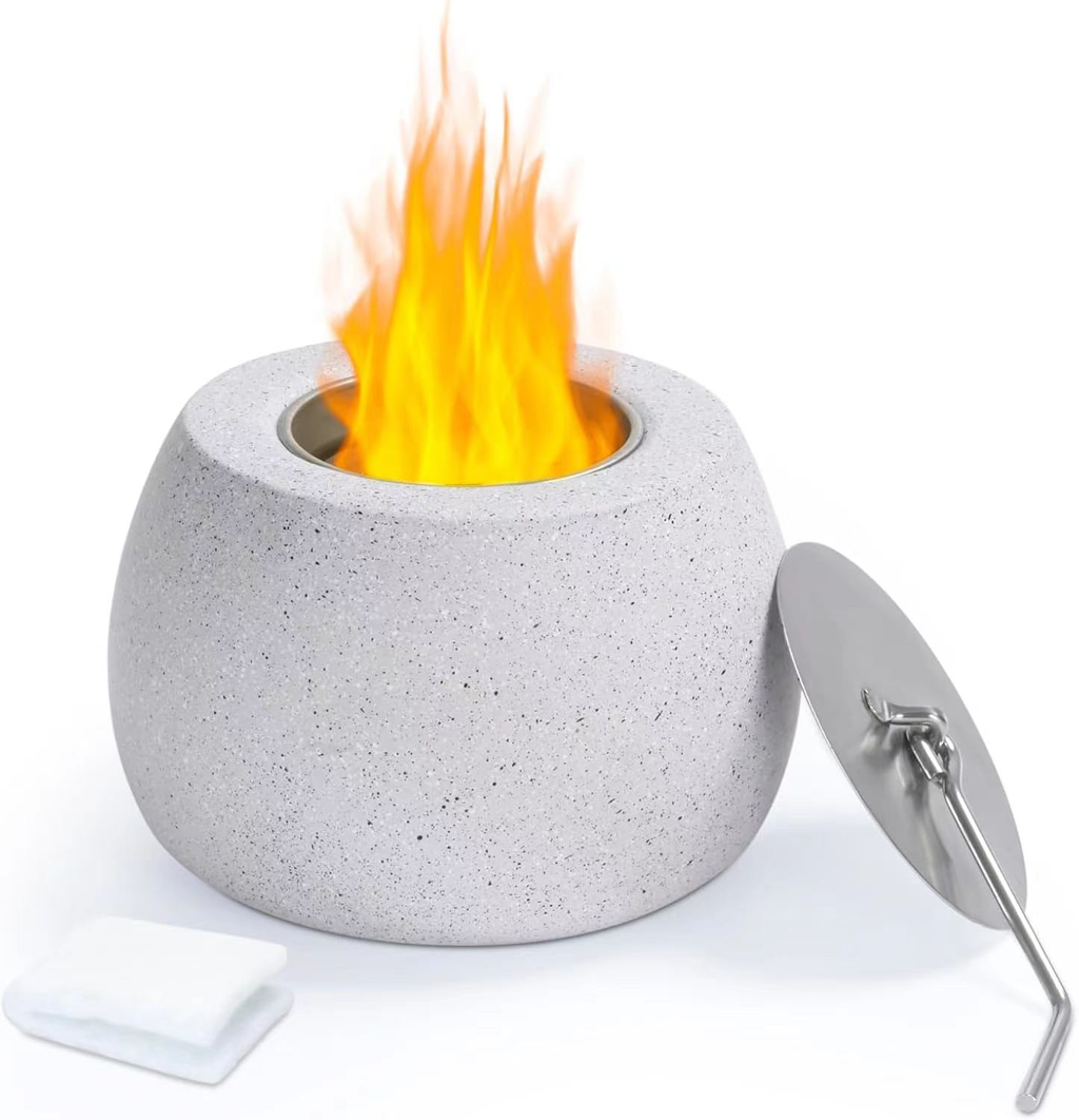 Petite Round Concrete Tabletop Fire Bowl（no alcohol）