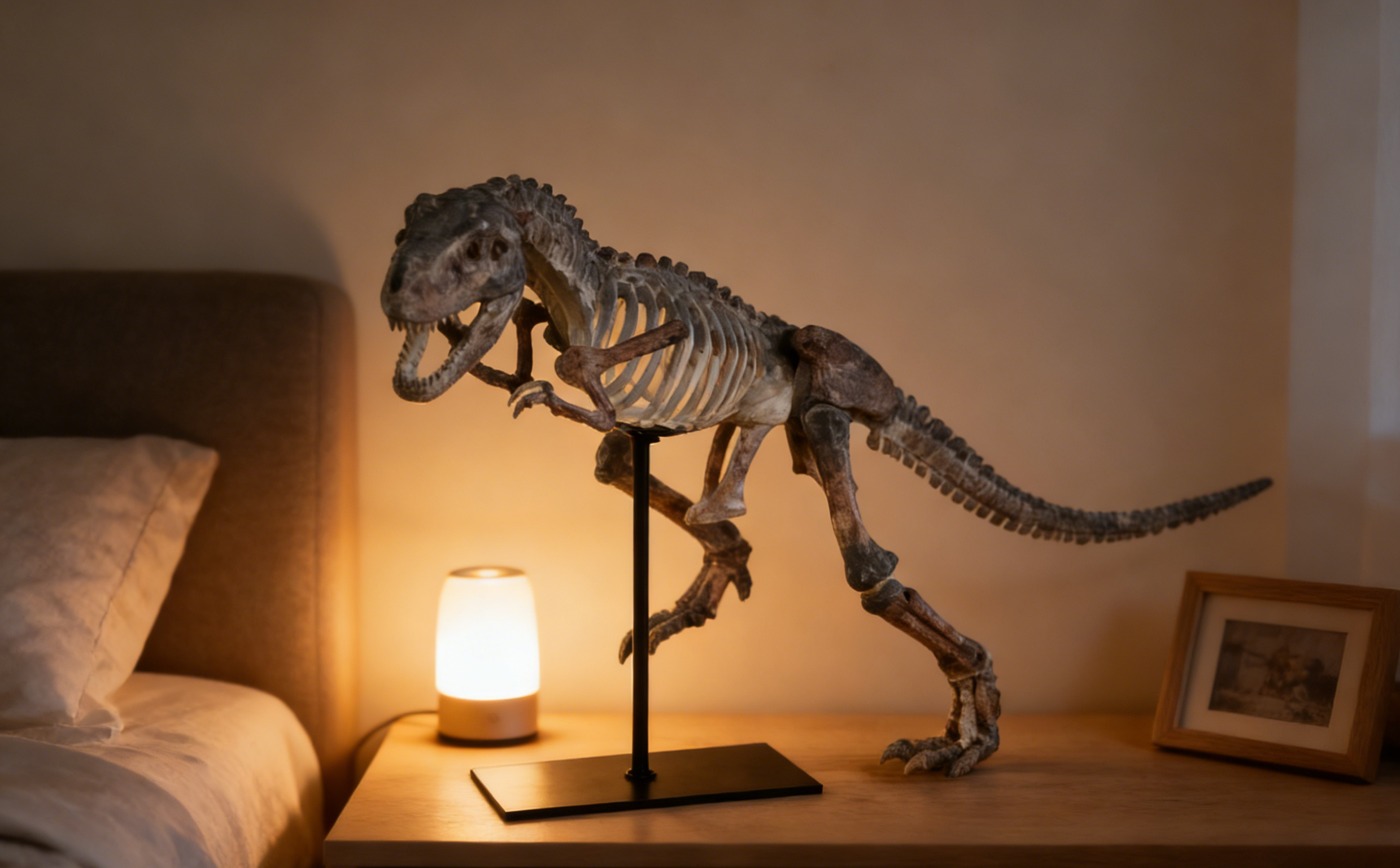 Velociraptor Dinosaur Skeleton Statue | 61×22.5×36 CM | Prehistoric Home Decor 🦴