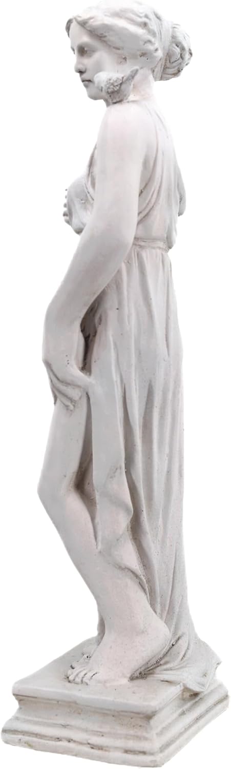 Outdoor Garden Statue Nymph Sculpture Goddess of Greek Mythology Roman Style Outdoor Patio Yard Lawn Porch Decor 32 Inch Ivory
