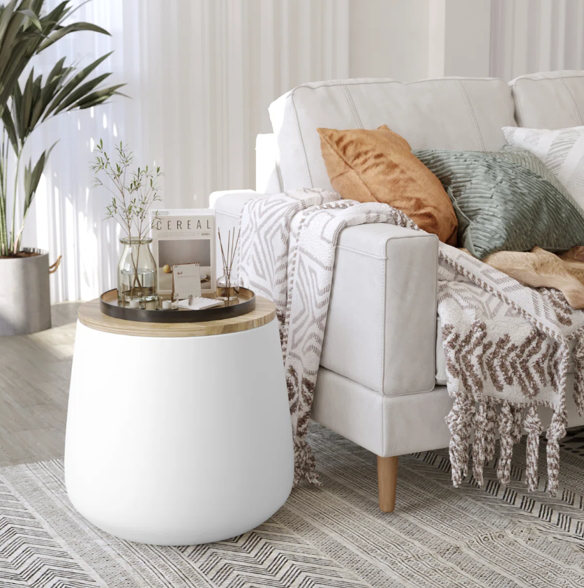 Heart Soars MGO Side Table Ceeva Round Outdoor Side Table, 17'' in. W 17'' in. D