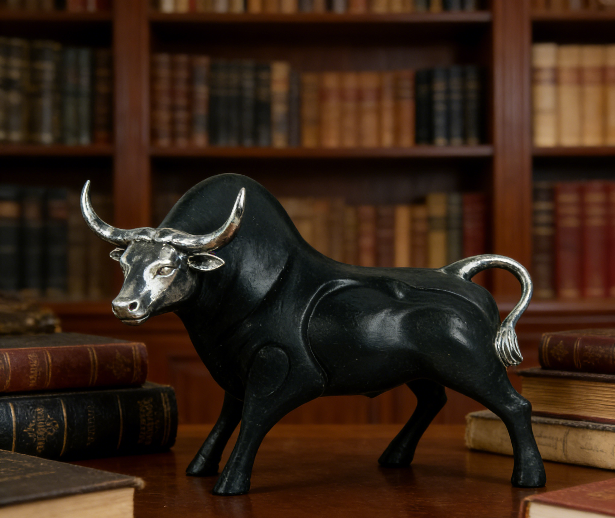 Electroplated Bull Statue | 38×22×26.5 CM | Modern Home & Office Decor ✨