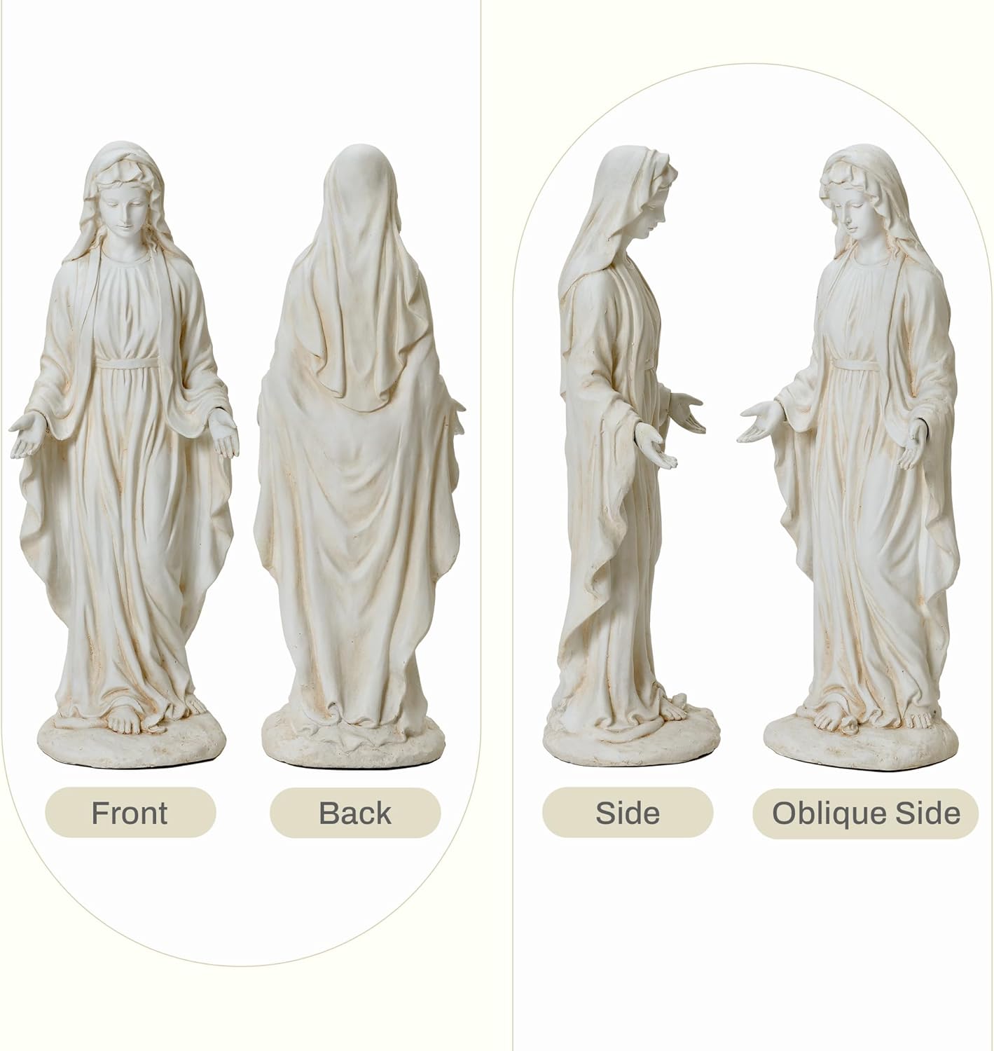 Virgin Mary Statue Outdoor, 30'' Religious Garden Statue, Blessed Mother Outdoor Statue, Virgen De Guadalupe Statues, Large Outdoor Garden Statues, Sculptures Decorations Home Yard Patio