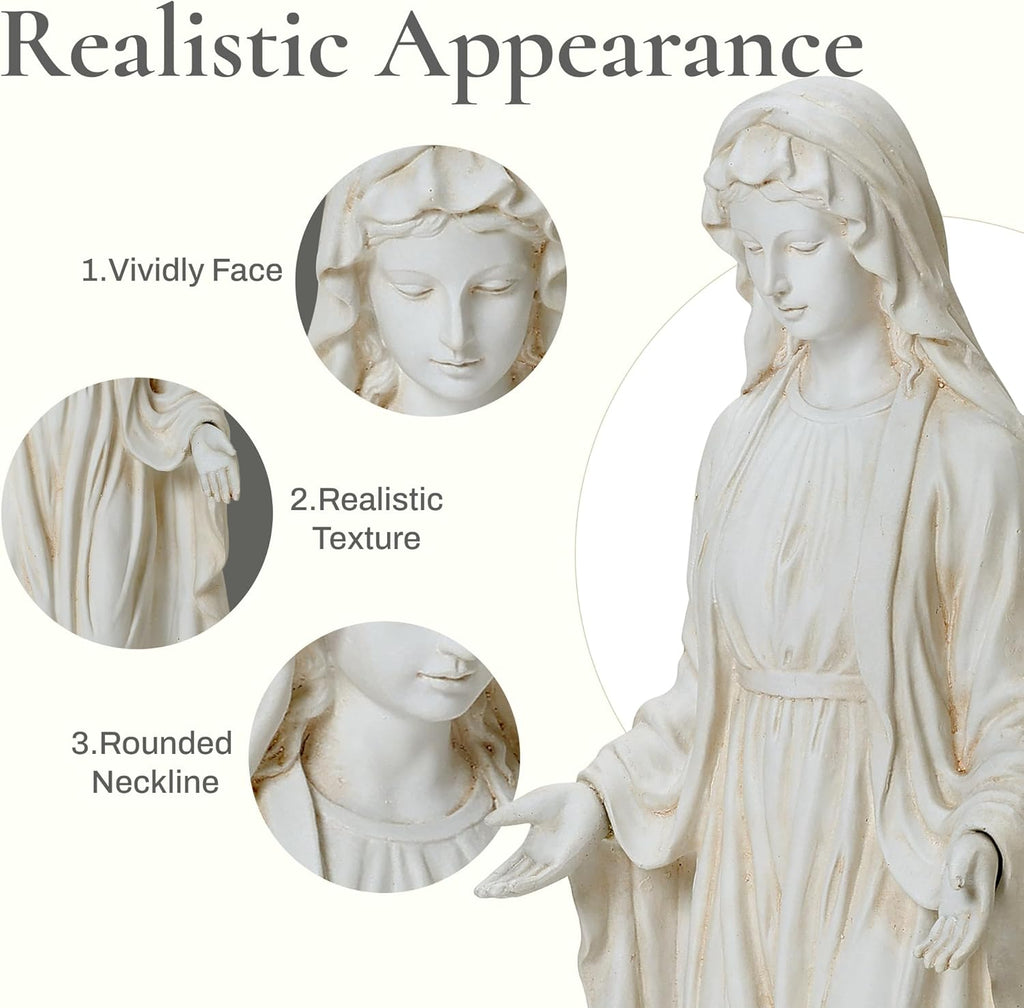 Virgin Mary Statue Outdoor, 30'' Religious Garden Statue, Blessed Mother Outdoor Statue, Virgen De Guadalupe Statues, Large Outdoor Garden Statues, Sculptures Decorations Home Yard Patio
