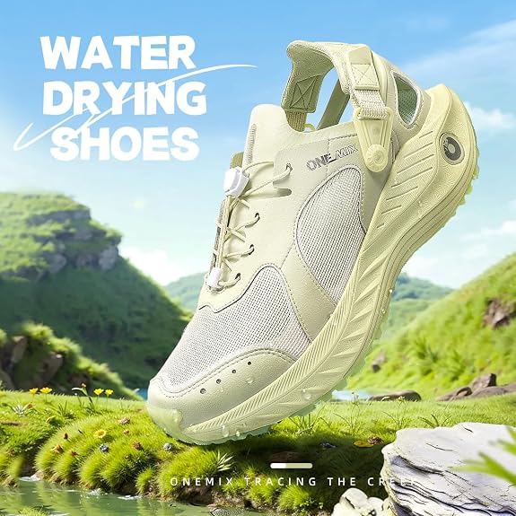ONEMIX Women Water Shoes Wide Amphibious Outdoor Quick Drying Sneakers