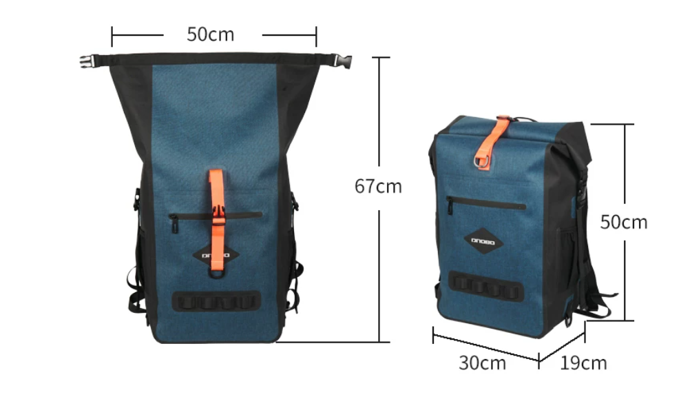 Outdoor Waterproof Backpack, 26L, Lightweight, PVC, Roll-Top Closure, Adjustable Padded Shoulder Straps, for Cycling, Hiking, and Travel