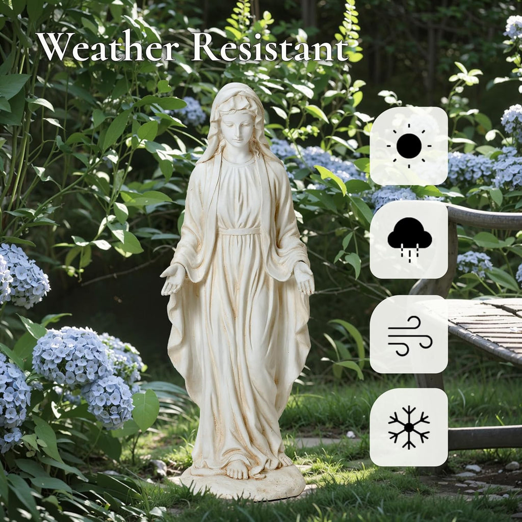 Virgin Mary Statue Outdoor, 30'' Religious Garden Statue, Blessed Mother Outdoor Statue, Virgen De Guadalupe Statues, Large Outdoor Garden Statues, Sculptures Decorations Home Yard Patio