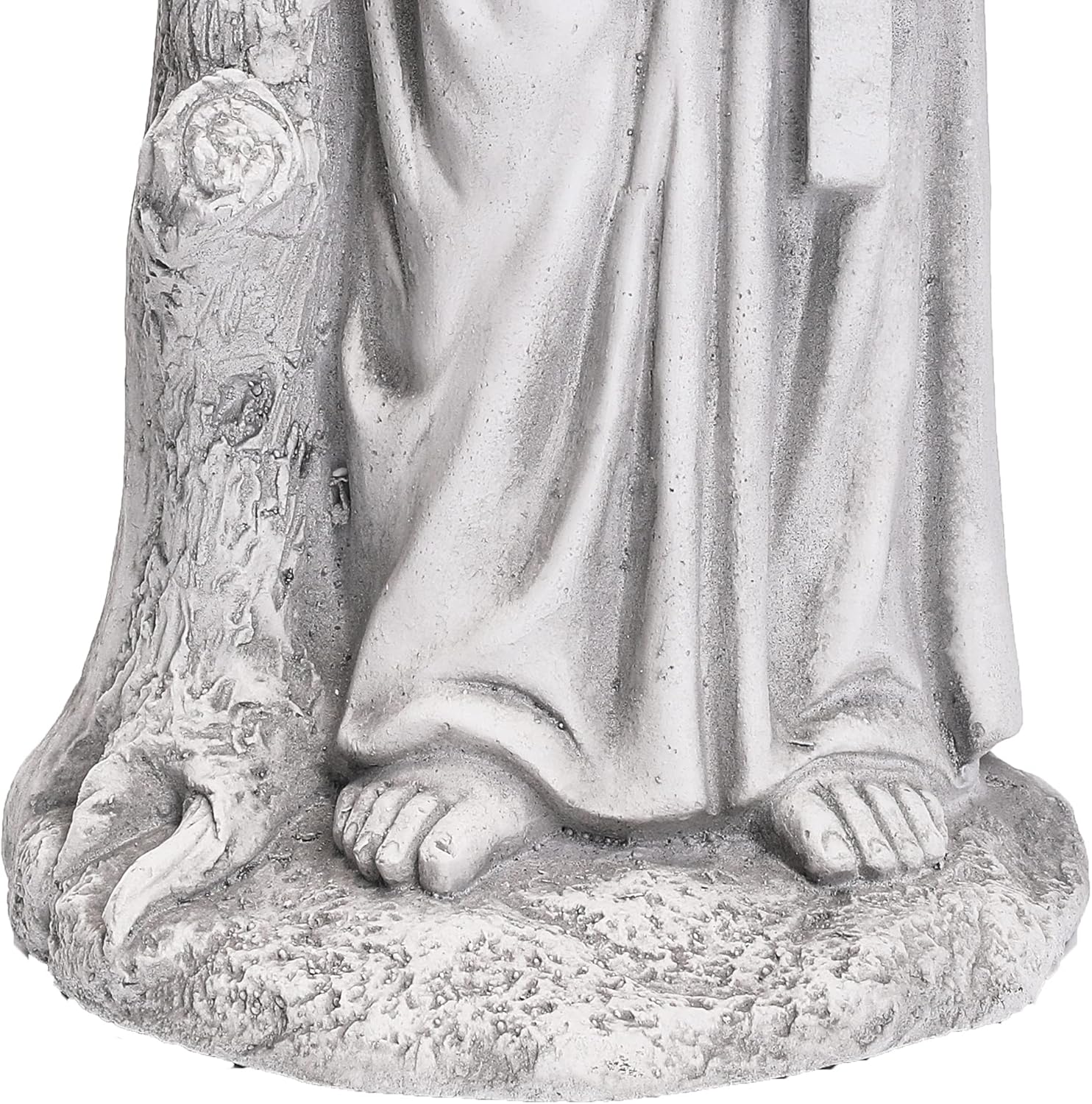 St Francis Garden Statues 31 Inch Saint Francis of Assisi Catholic Christian Yard Decor Lawn Garden Patio Outdoor Sculptures Magnesium Oxide Stone Grey Garden Art Decorations