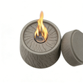 Heart Soars Tabletop Fire Bowl（no alcohol）, Concrete Tabletop Alcohol Burner with Lid, 4.5x4.5x4.7 Inch, Includes Cotton Wick, Burner, Extinguisher