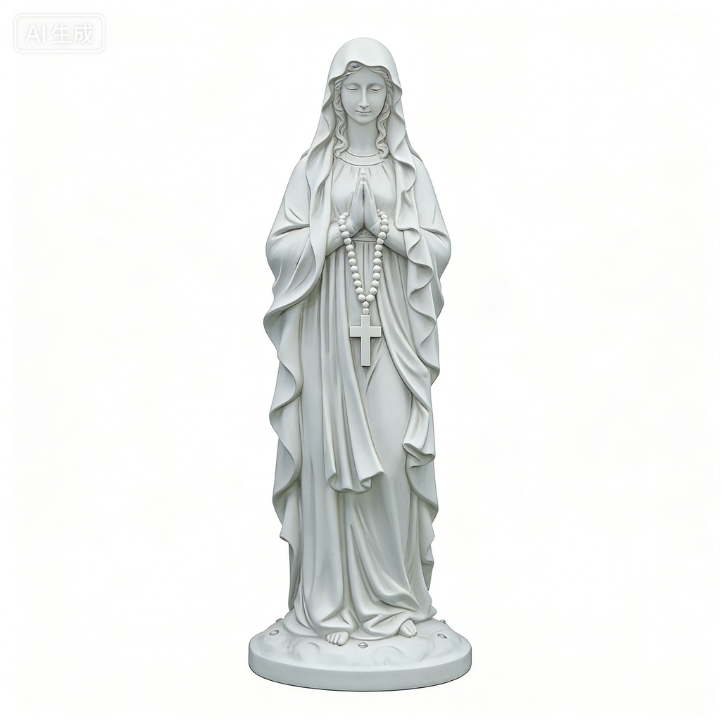 Virgin Mary Statue 31.49 Inch Religious Garden Statue Solar Mary Statue Outdoor Yard Patio Deck Home Entryway Hallway Sculpture