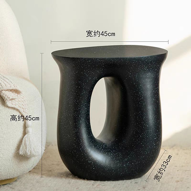 Heart Soars MGO Side Table U-Shaped Side Table Concrete Accent Coffee Table