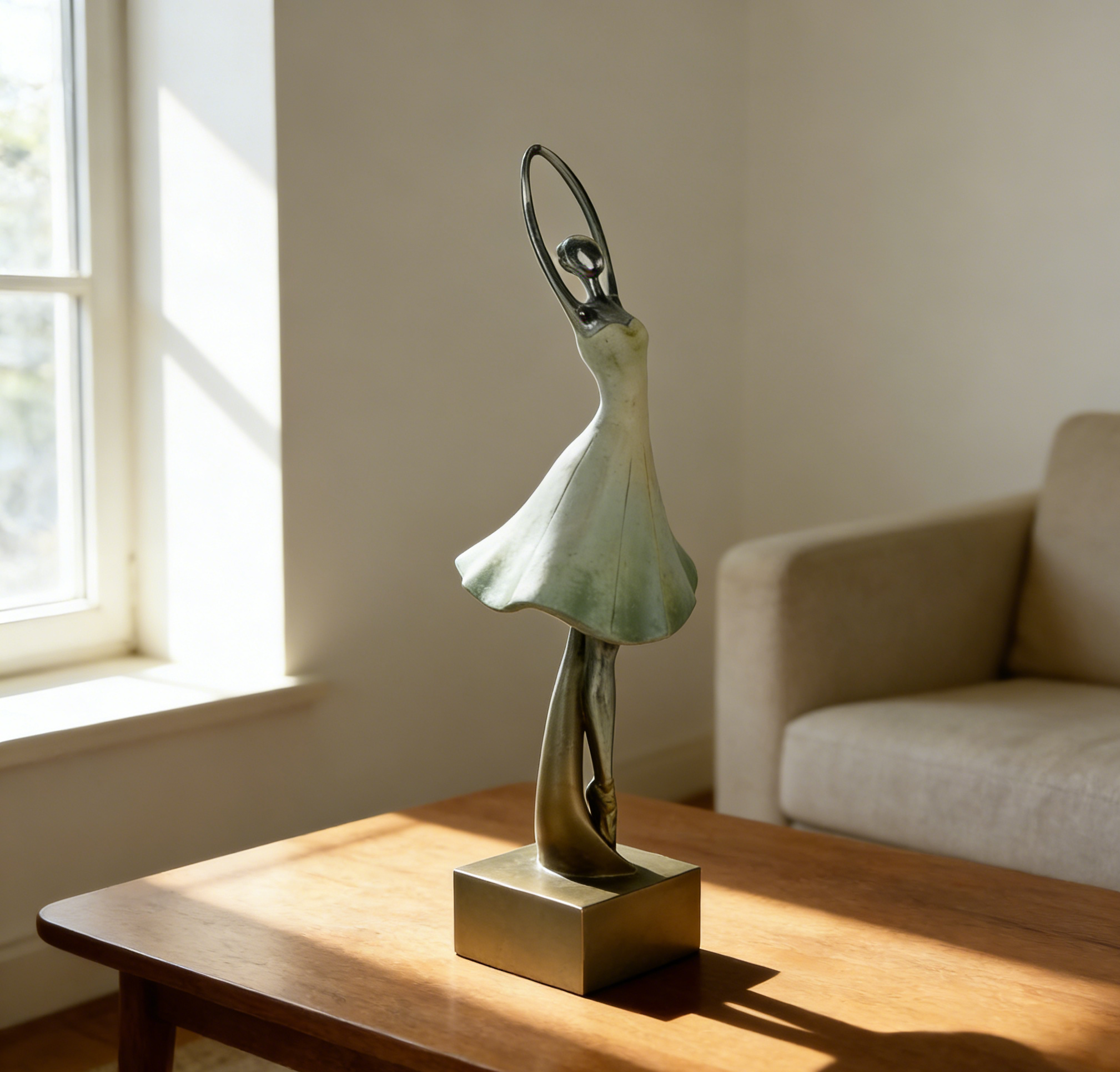 Ballerina Figurine Sculpture | 13×6.7×35 CM | Modern Art Home Decor ✨