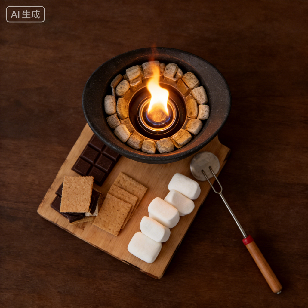 Heart Soars Tabletop Fire Bowl (Magnesium Oxide) -（no alcohol） Portable Mini Tabletop Fire Pit with Burner, Extinguisher, Pebbles & Rain Cover for Indoor/Outdoor Home Decor, Patio, Parties