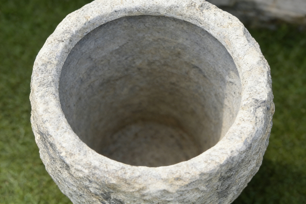 Heart Soars Stone Textured Planter Pots Set of 3, Magnesium Oxide Material, Gray Natural Finish, Indoor Outdoor Garden Planters