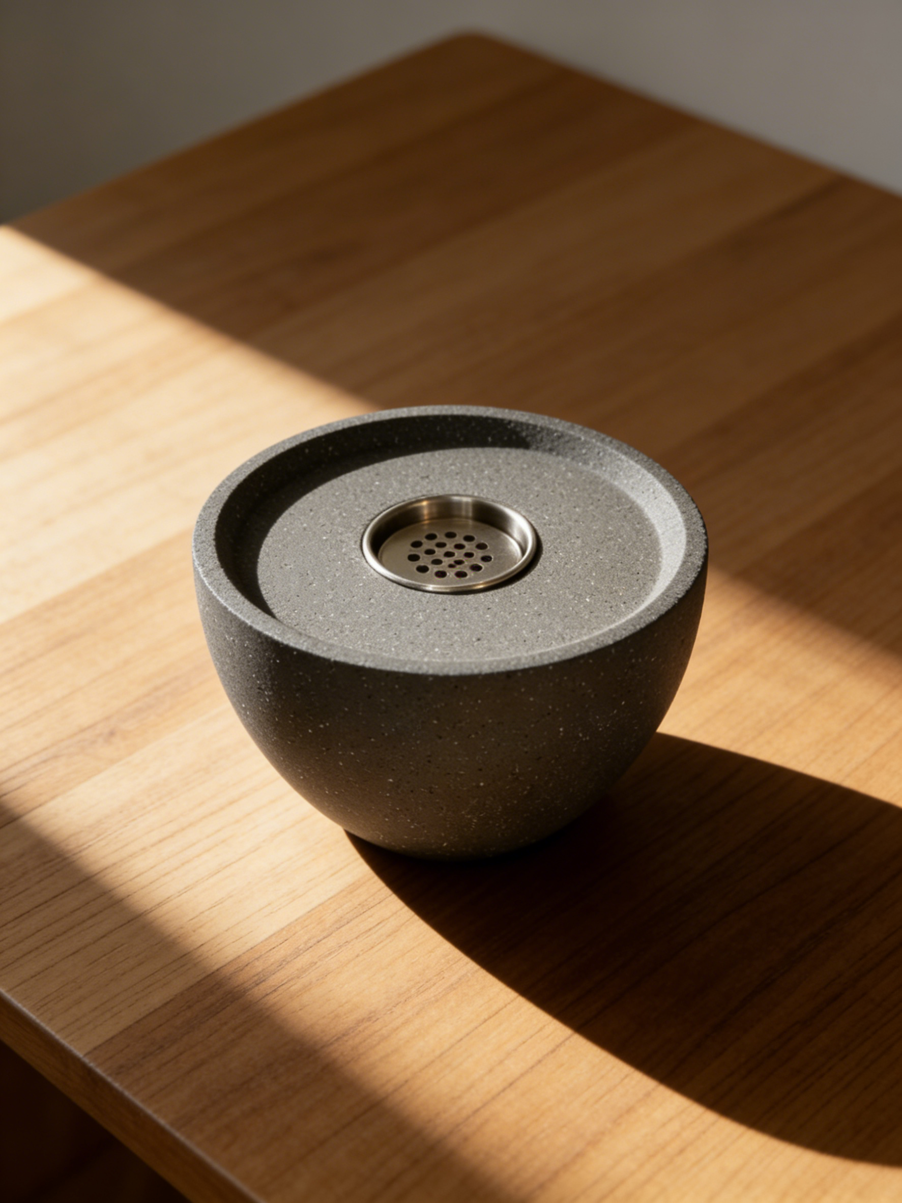 Heart Soars Tabletop Fire Bowl（no alcohol）, Gray, Magnesium Oxide, 25x25x16 cm, with Burner, Extinguisher, Pebbles, Rain Cover