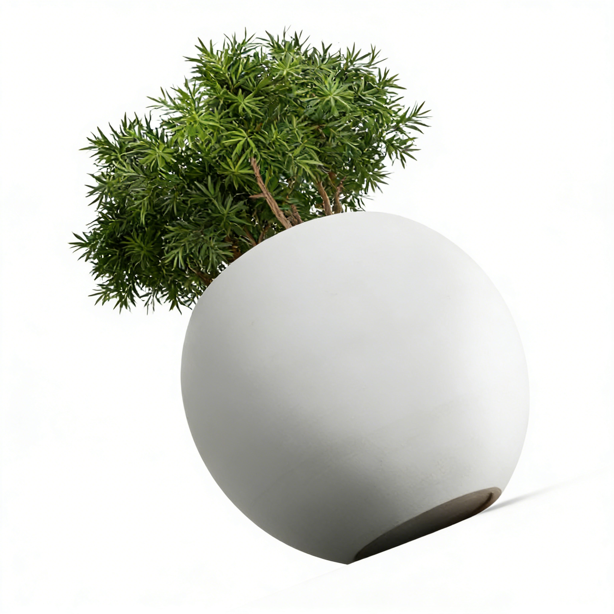 Heart Soars Modern Round Planter Pot, White, Smooth Finish, 17x17x13 Inches, Indoor Outdoor Garden Decor